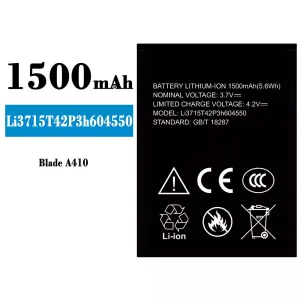 Baterai Original Li3816T43P4h604550 for ZTE Blade A410