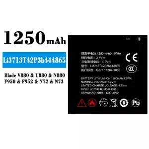 Baterai Original Li3713T42P3h444865 for ZTE Blade V880/U880/N880/F950/F952/N72/N73