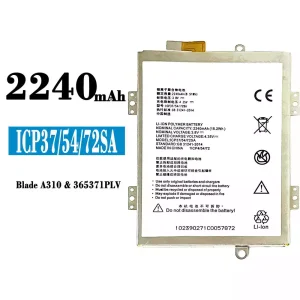 Baterai Original ICP37/54/72SA for ZTE A310