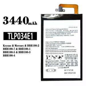 Baterai Original TLP034E1 for BlackBerry Keyone